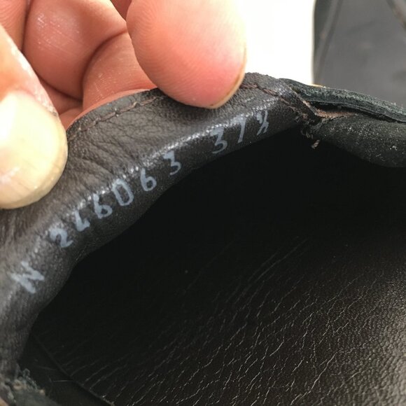 AGL Attilo Giusti Leombruni Horsebit Black Leather Slip On Loafer Size 37.5 - Picture 8 of 8